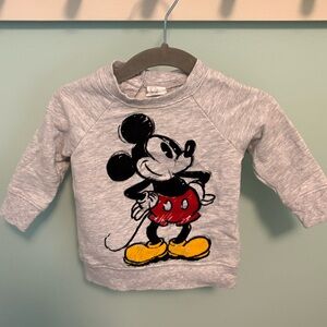 H&M Disney Mickey Mouse Gray Kids Sweatshirt